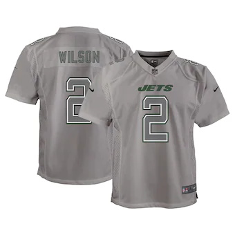 youth nike zach wilson gray new york jets atmosphere game j